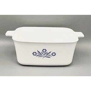 Retro 1960s Corning Ware P-4-B Blue Cornflower 1.5 Qt Casserole Dish No Lid EUC